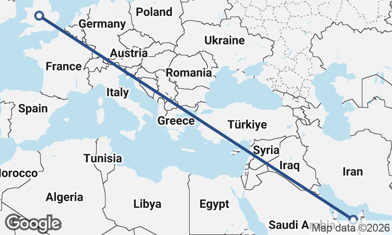 Abu Dhabi to Birmingham