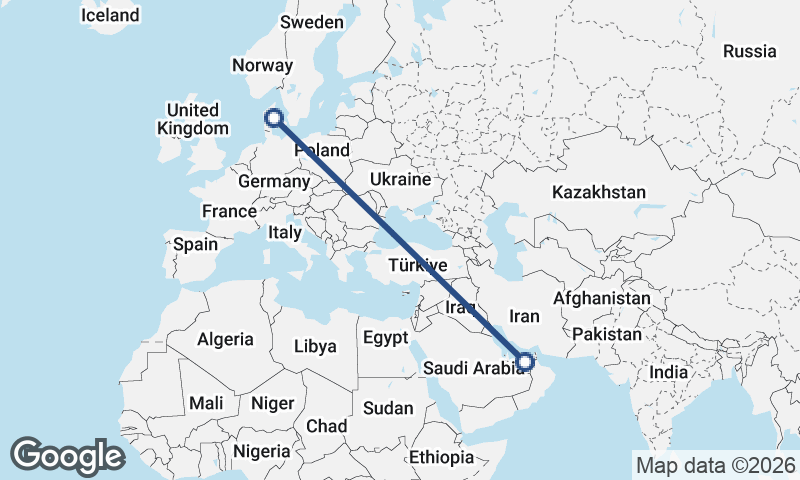 Abu Dhabi to Aarhus