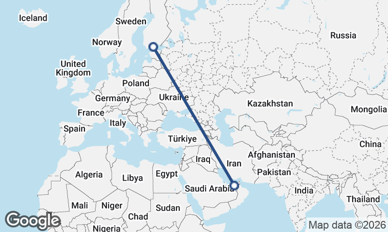 Abu Dhabi to Helsinki