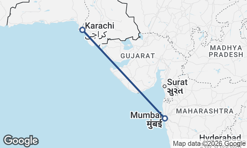 Karachi to Mumbai
