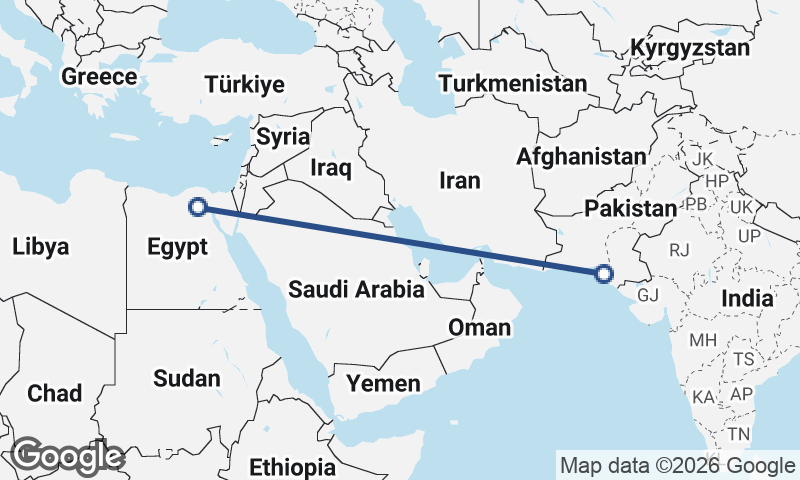 Karachi to Cairo