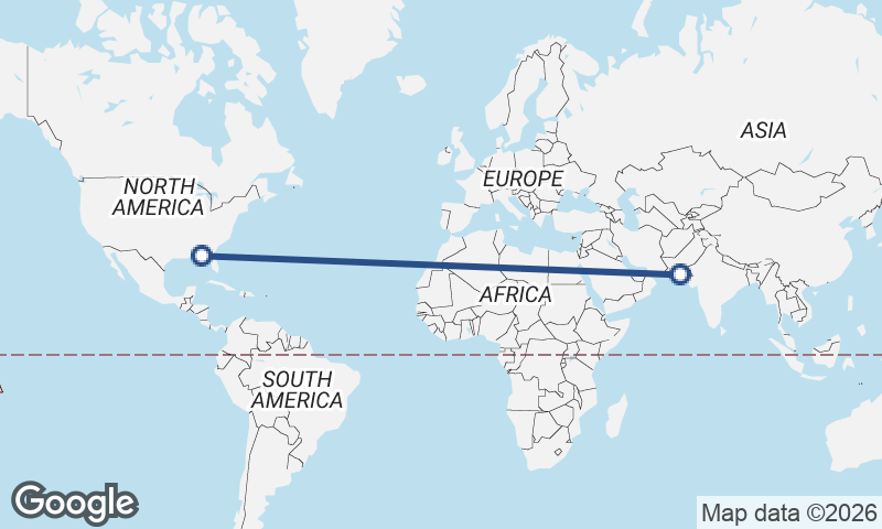 Karachi to Panama City