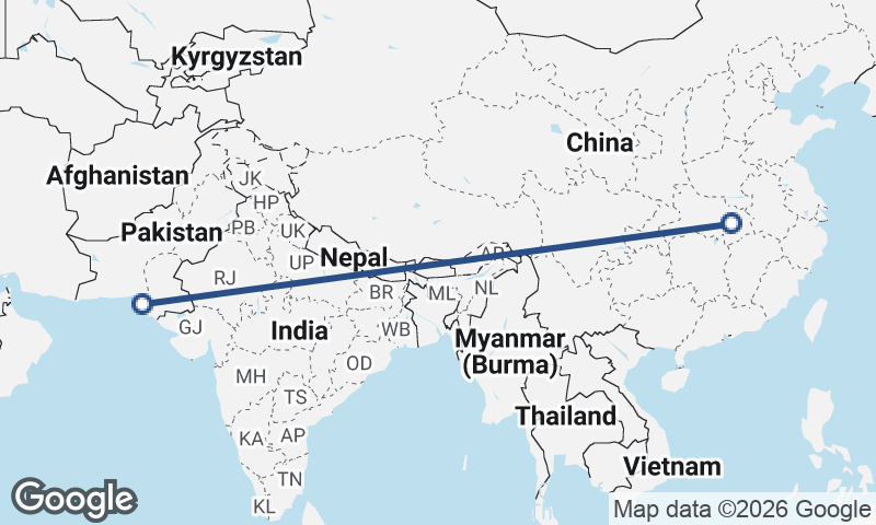 Karachi to Wuhan