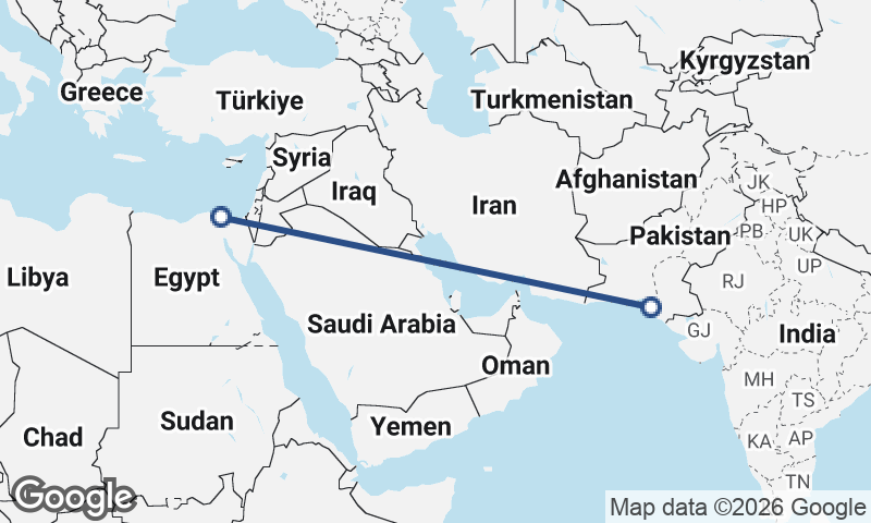 Karachi to Port Said
