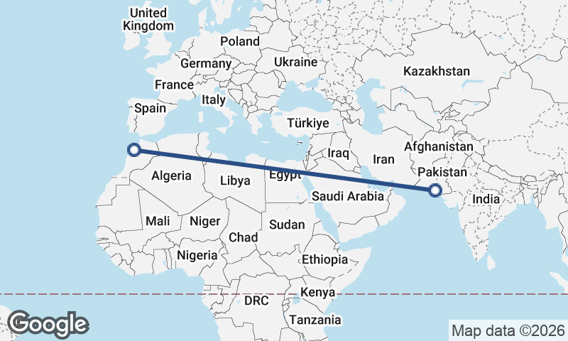 Karachi to Casablanca