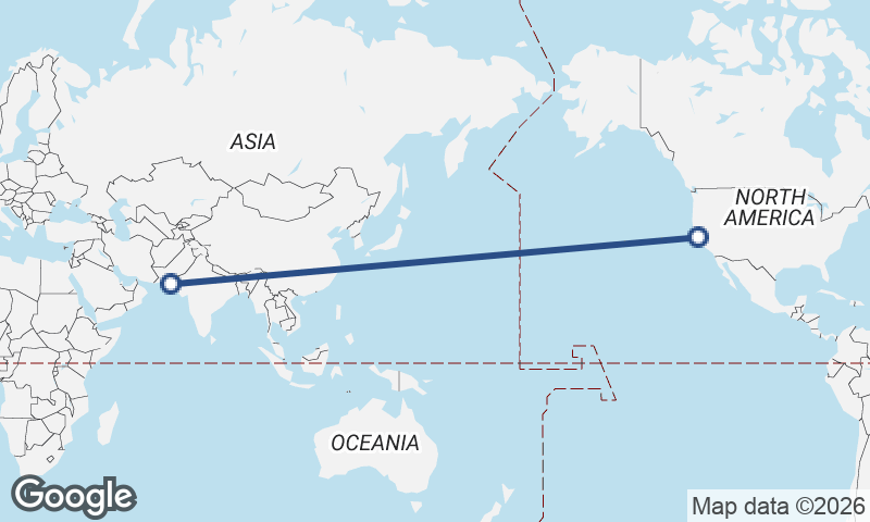 Karachi to San Francisco