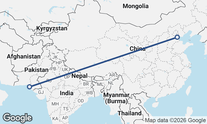 Karachi to Tianjin