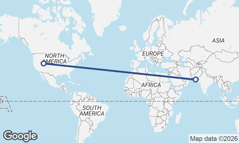 Karachi to Salt Lake City