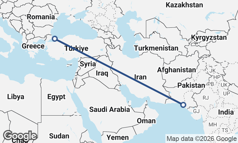 Karachi to Istanbul