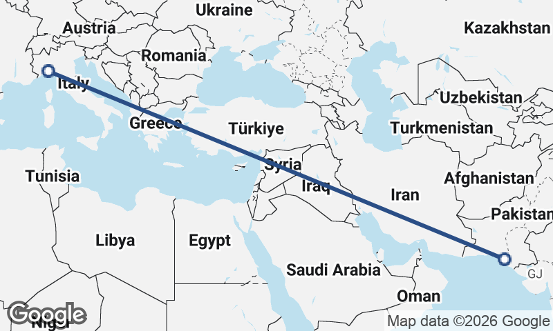 Karachi to Genoa