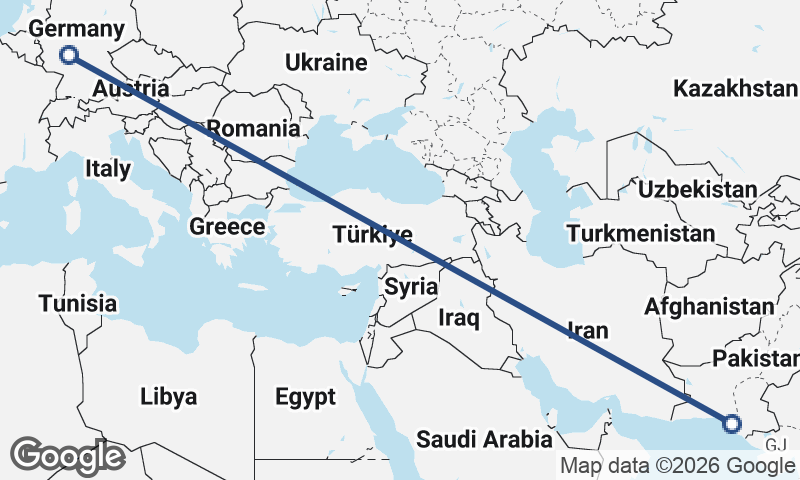 Karachi to Frankfurt