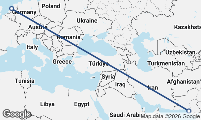 Karachi to Amsterdam