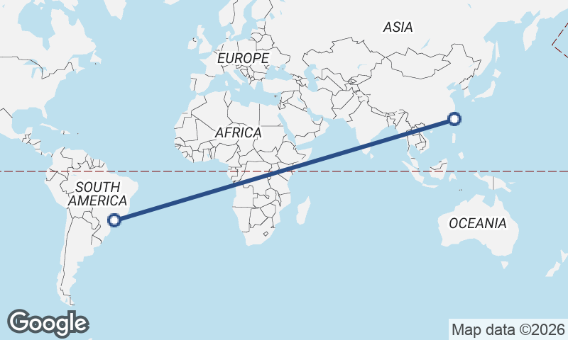 Taipei to São Paulo