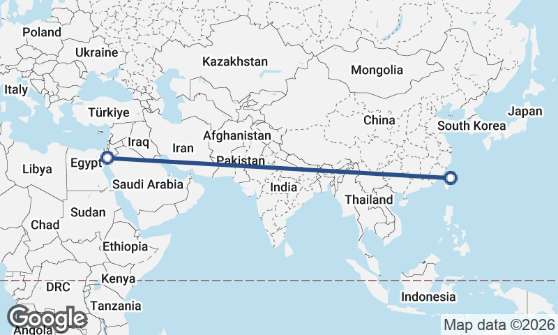Taipei to Al ‘Aqabah