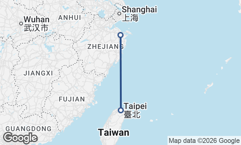Taipei to Ningbo
