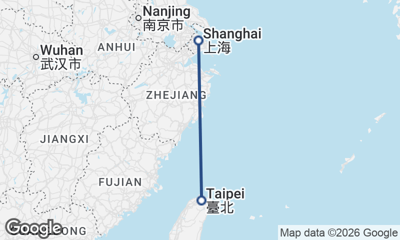 Taipei to Shanghai