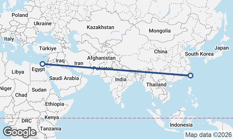 Taipei to Port Said
