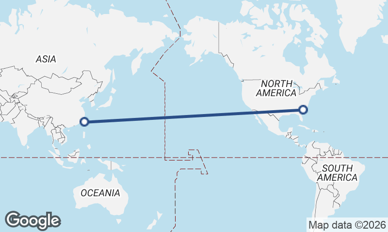 Taipei to Charleston