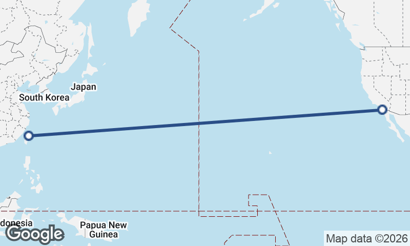 Taipei to San Diego
