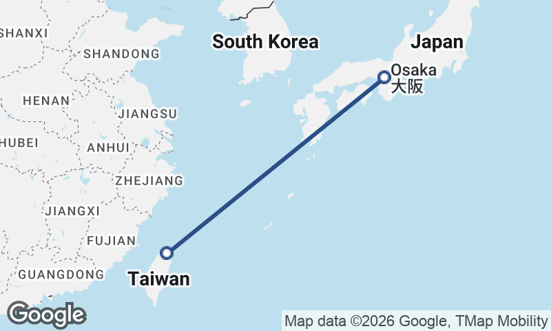 Taipei to Ōsaka