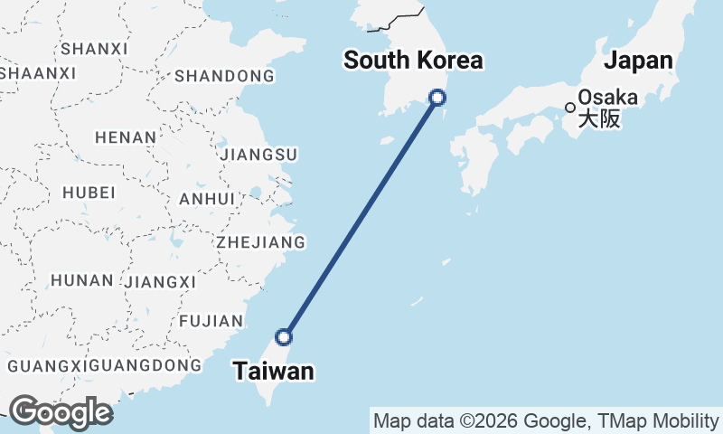 Taipei to Busan
