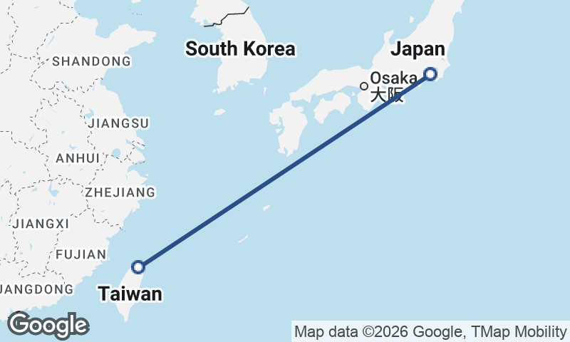 Taipei to Yokohama