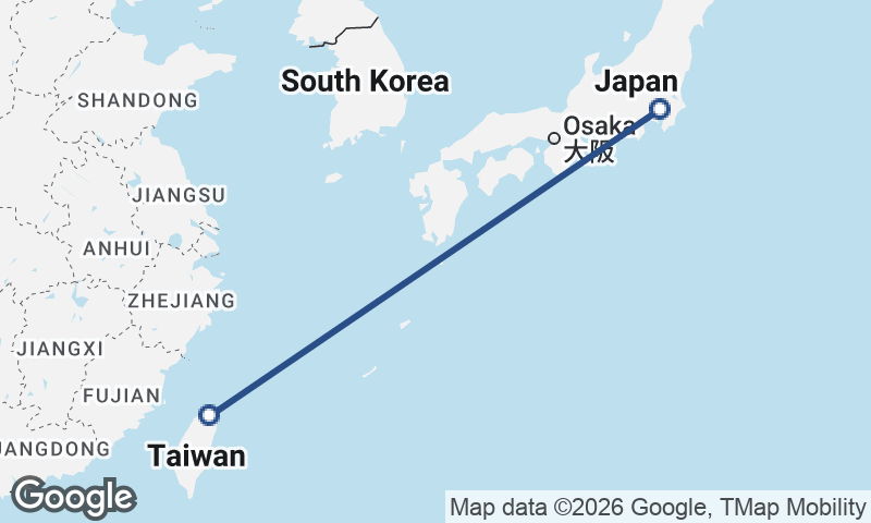 Taipei to Tokyo