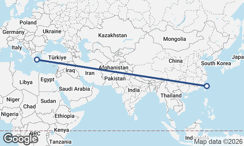 Taipei to Athens