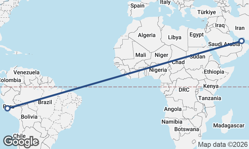 Dubai to Lima