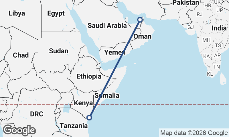 Dubai to Mombasa