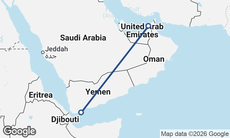 Dubai to Aden