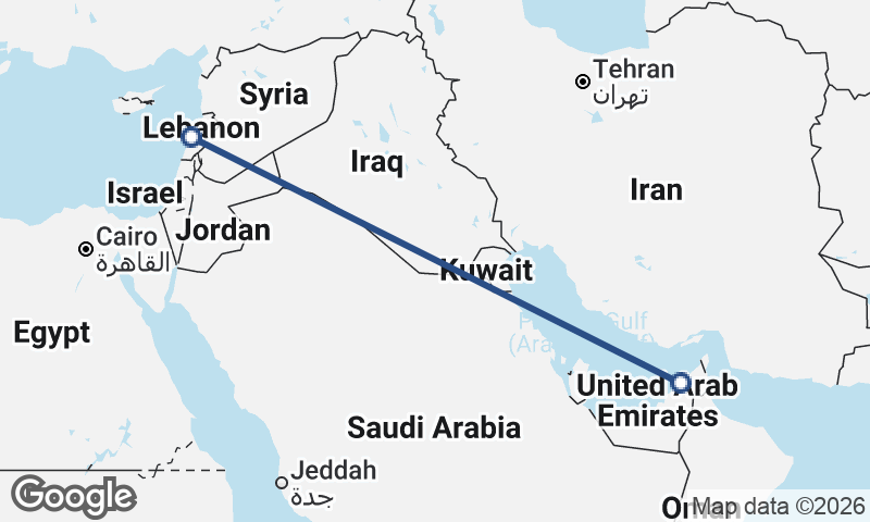 Dubai to Beirut