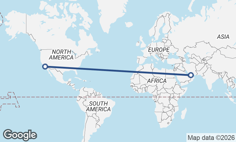 Dubai to Los Angeles