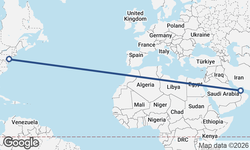 Dubai to Philadelphia