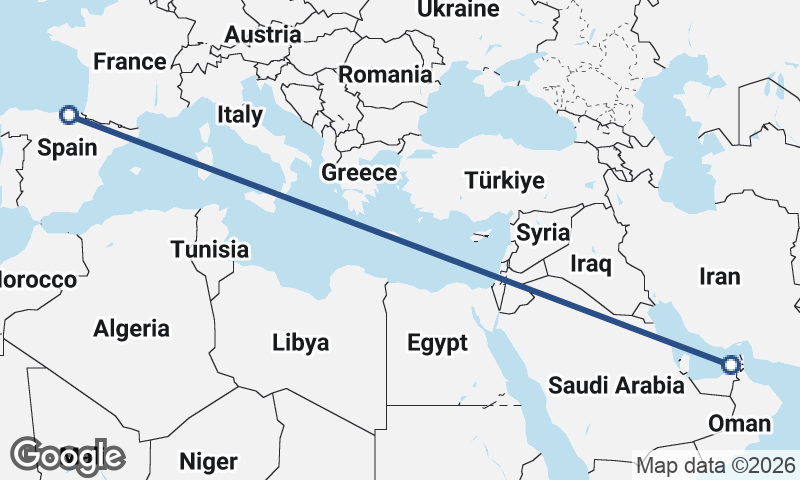 Dubai to Bilbao