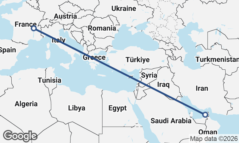 Dubai to Lyon