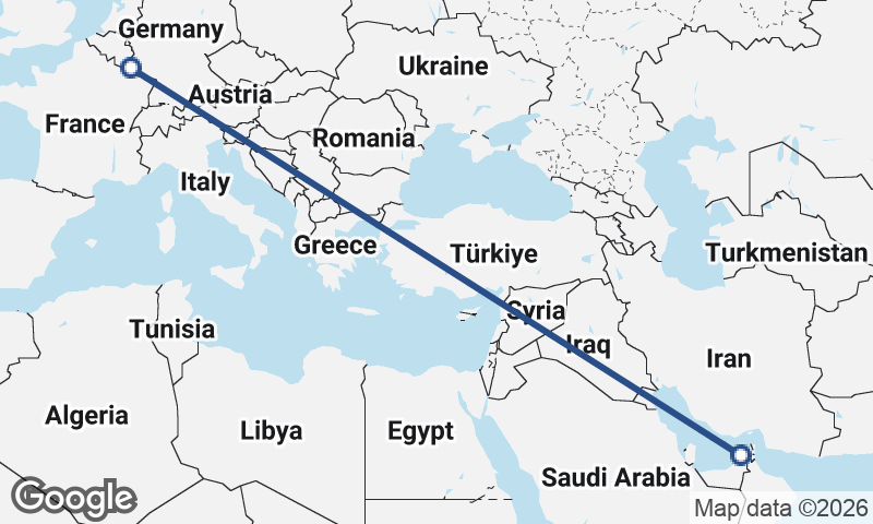 Dubai to Luxembourg City