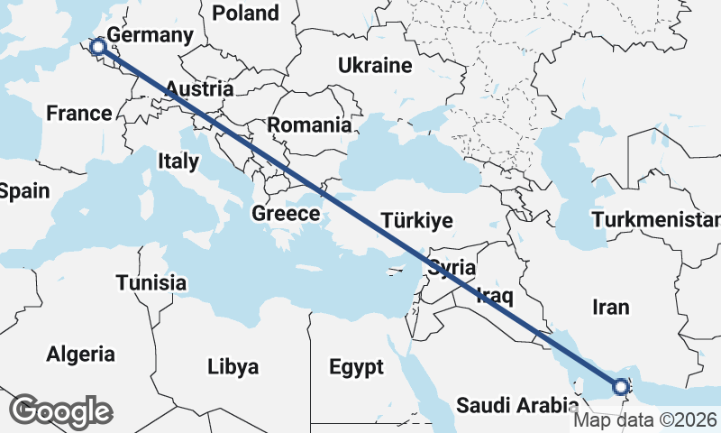 Dubai to Brussels