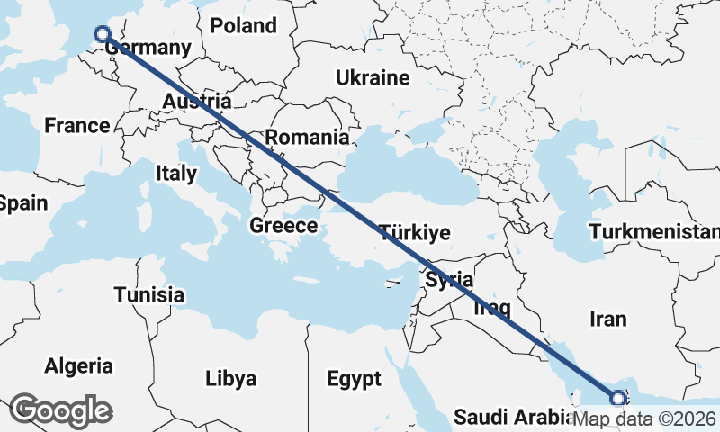 Dubai to Amsterdam