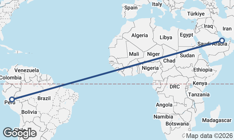 Qatar to Peru