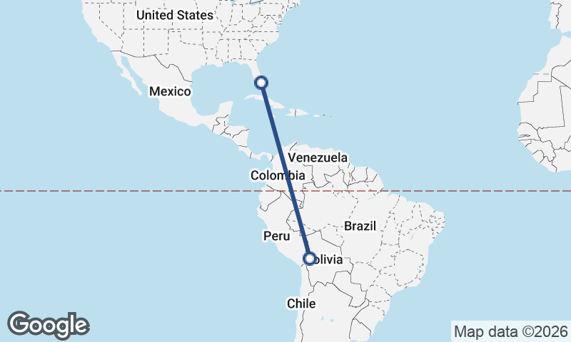 Miami to La Paz