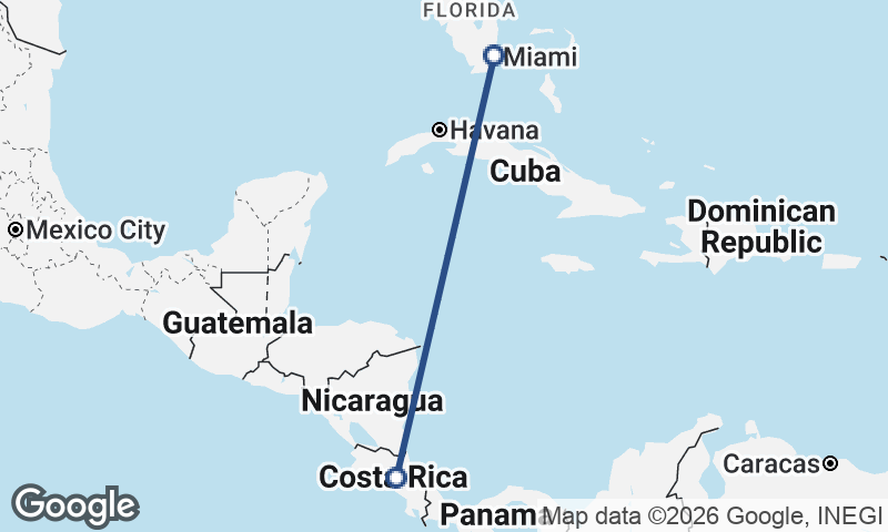 Miami to San José