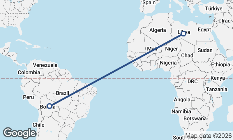 Libya to Bolivia