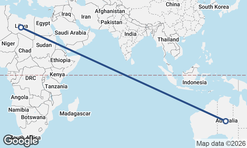 Libya to Australia