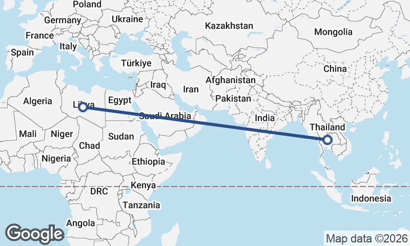 Libya to Thailand