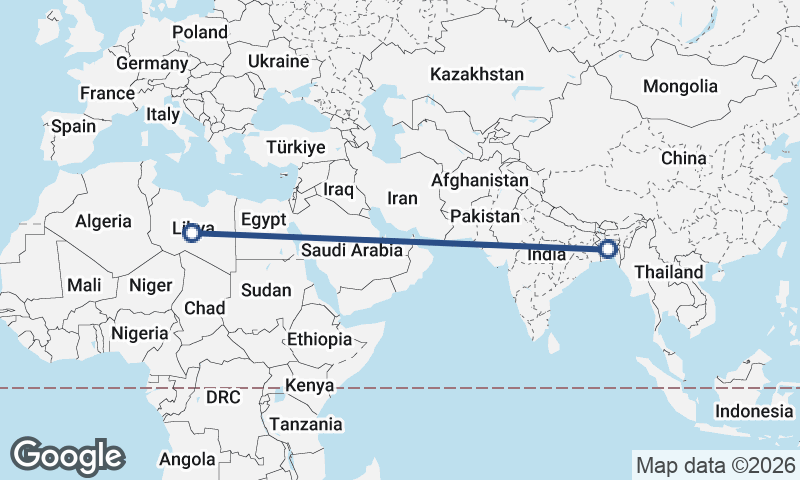 Libya to Bangladesh