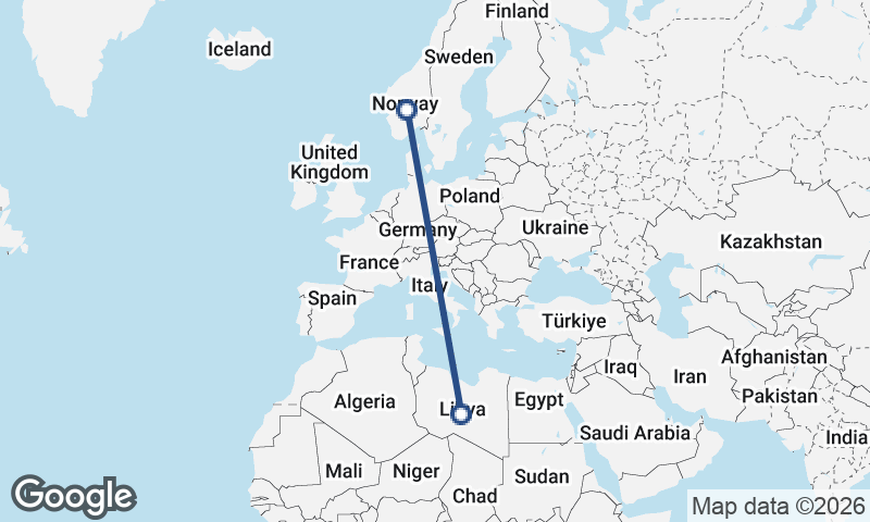 Libya to Norway