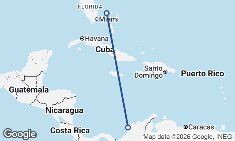 Freeport City to Cartagena