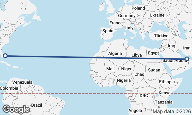 Freeport City to Abu Dhabi