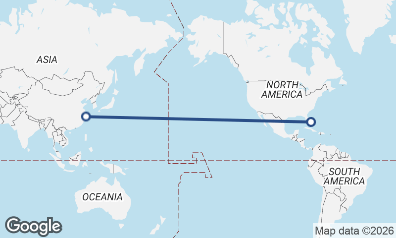 Freeport City to Ningbo